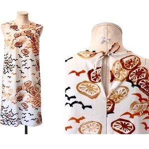 1960s vintage Vanity Fair Novelty Print Slip Dress